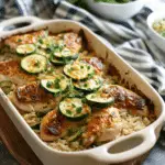 Cheesy Zucchini Chicken and Rice Bake