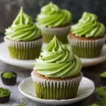 Matcha Cupcakes with Whipped Matcha White Chocolate Ganache