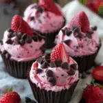 Chocolate Strawberry Frozen Yogurt Bites