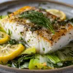 Lemon Tarragon Halibut & Leeks
