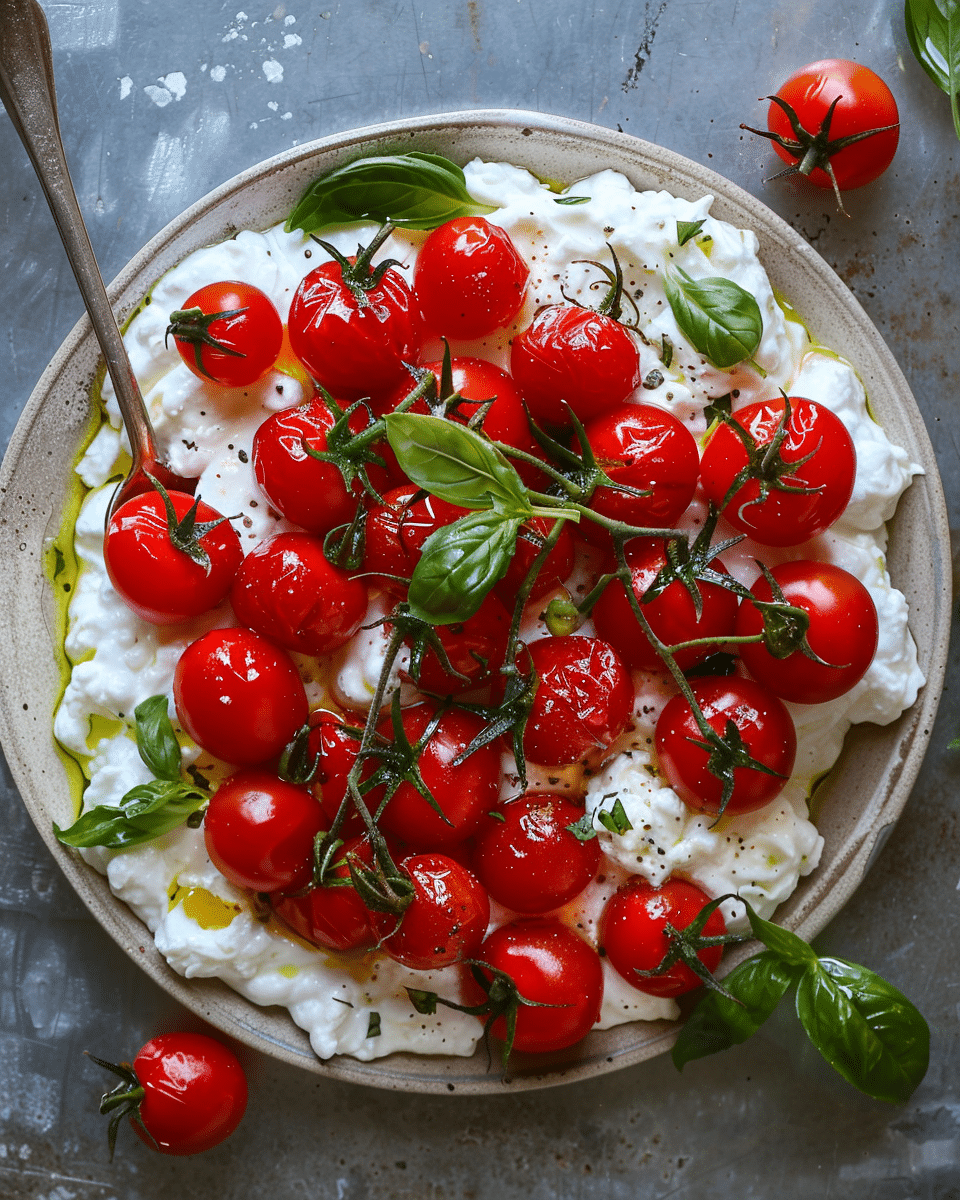 Marinated Cherry Tomatoes with Burrata Recipe