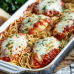 Oven Baked Chicken Parmesan and Spaghetti