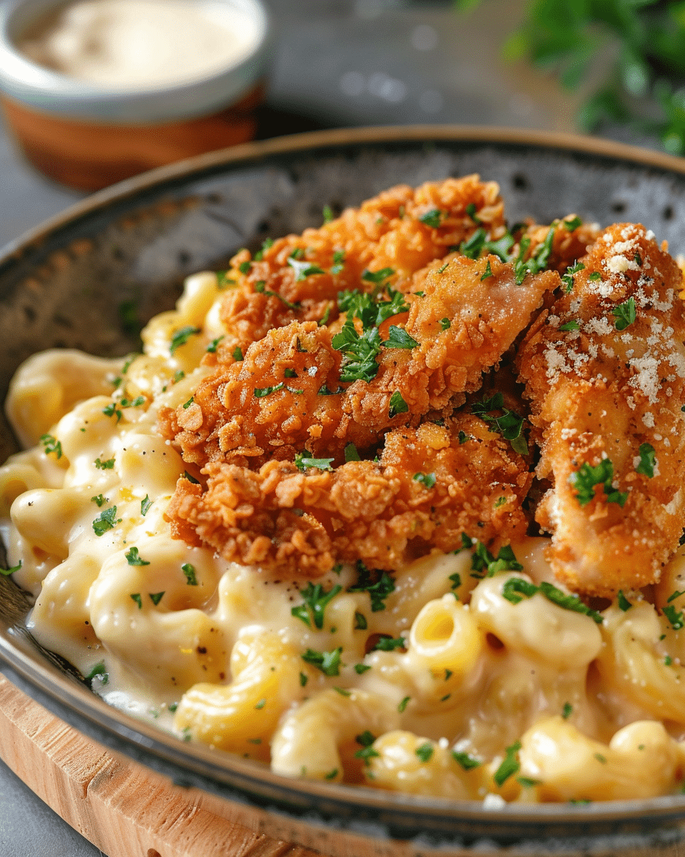 Fried Chicken Mac and Cheese