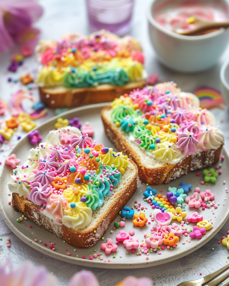 Rainbow Unicorn Toast
