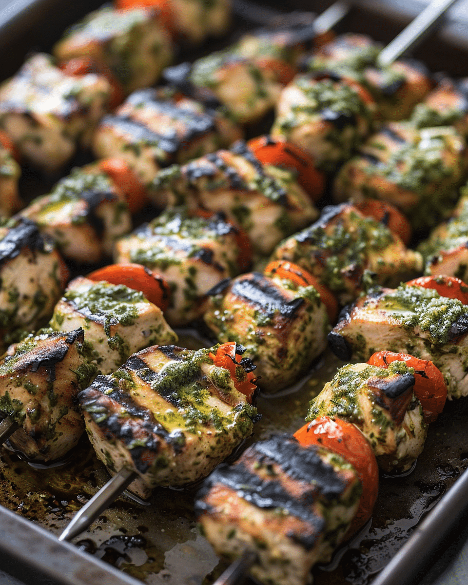 Chicken Pesto Kabobs Recipe