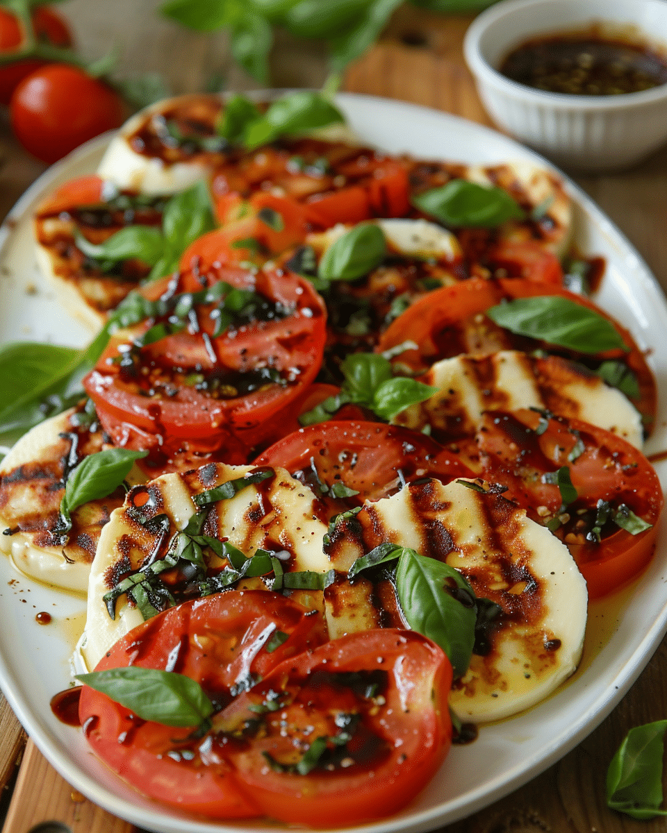 Halloumi Caprese Salad