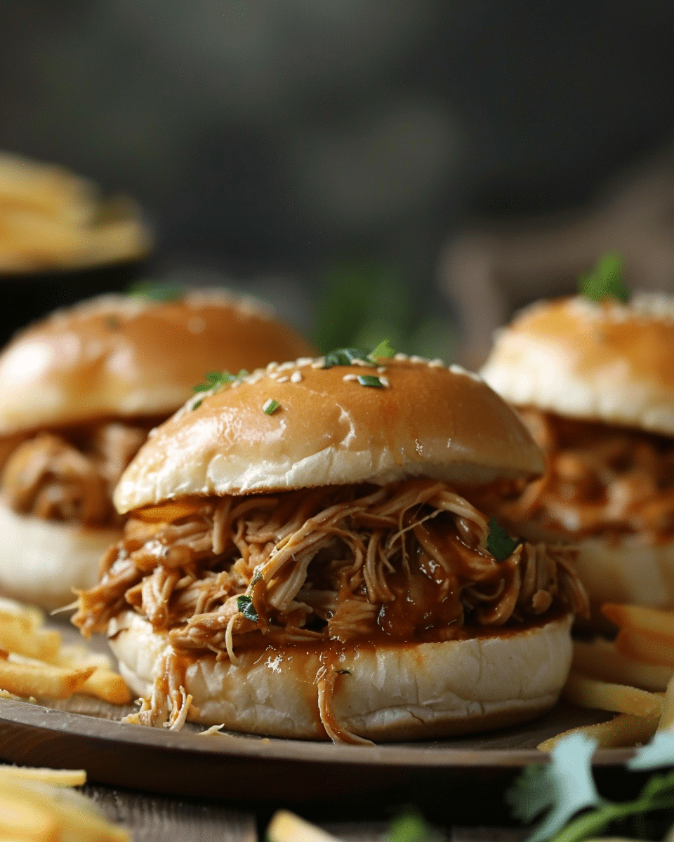 Instant Pot Pulled Chicken Sandwiches