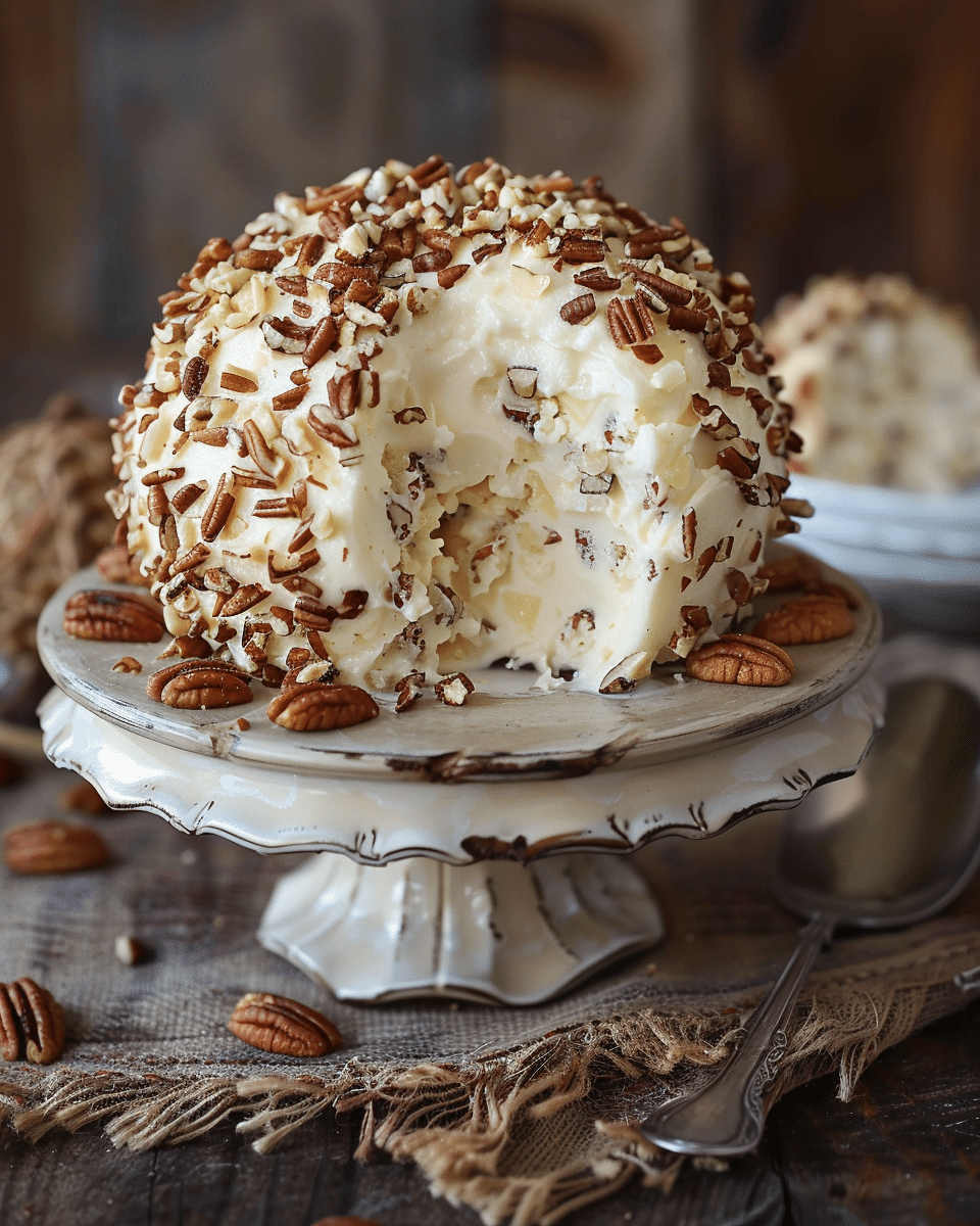 Vintage Pineapple Cheese Ball With Pecans Recipe