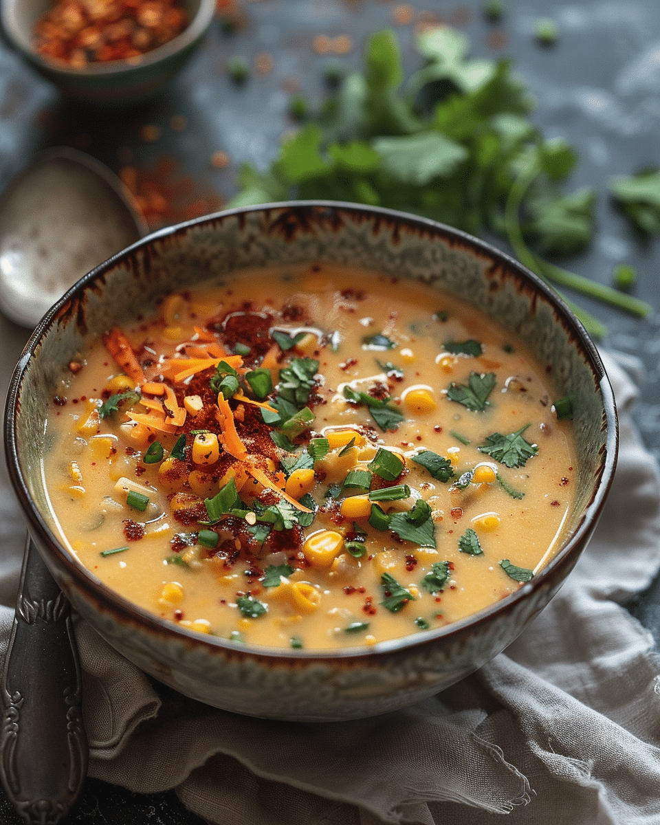 Instant Pot Chipotle Cheddar Corn Chowder