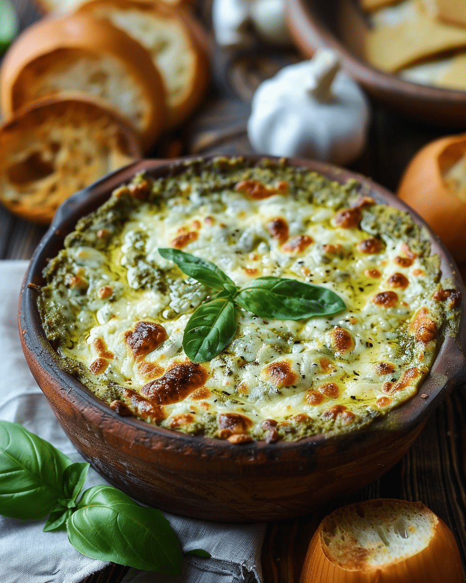 Homemade French Pesto Onion Dip