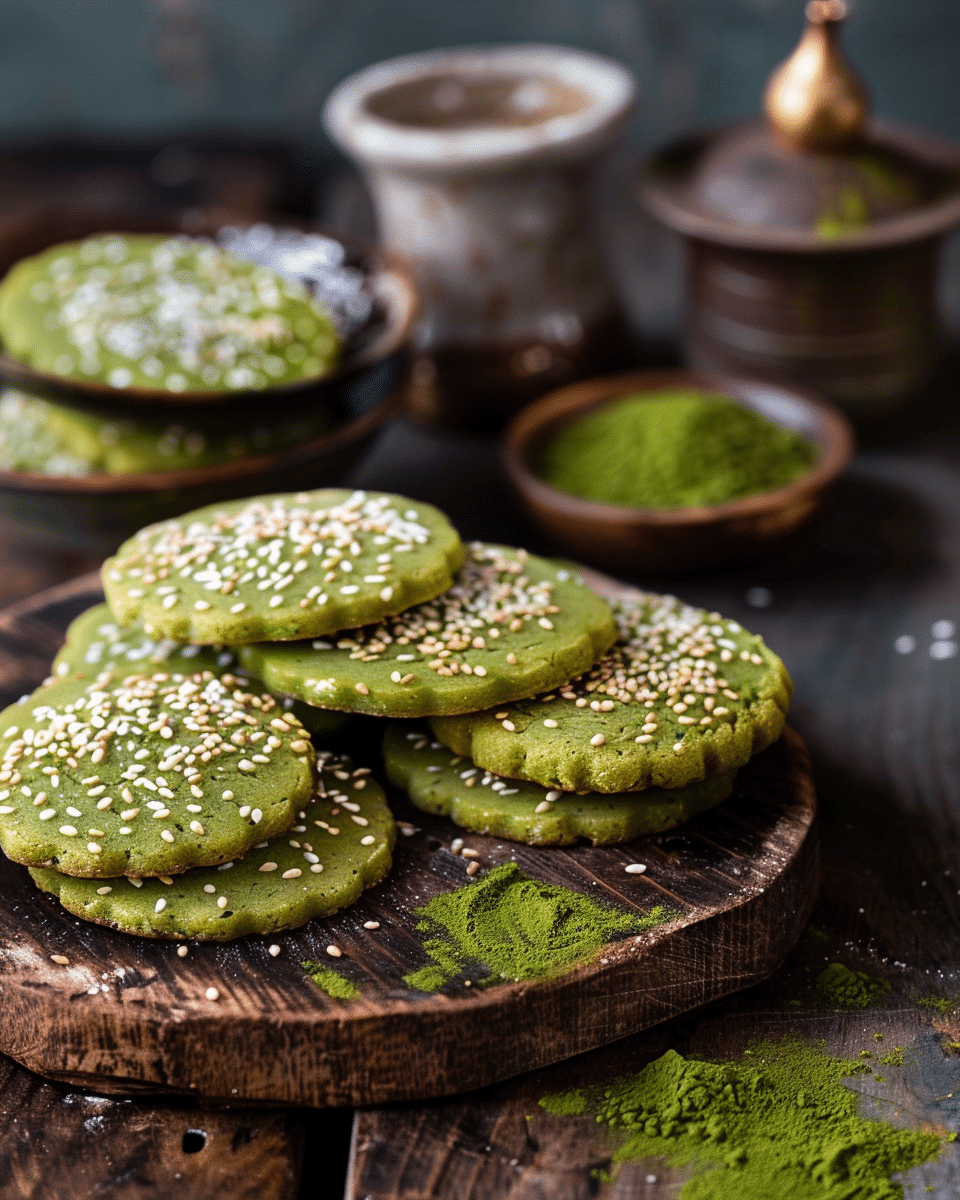 Matcha Shortbread Cookies Recipe | TheFamilyCooking