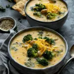 Slow Cooker Broccoli, Cheddar and White Bean Soup Recipe