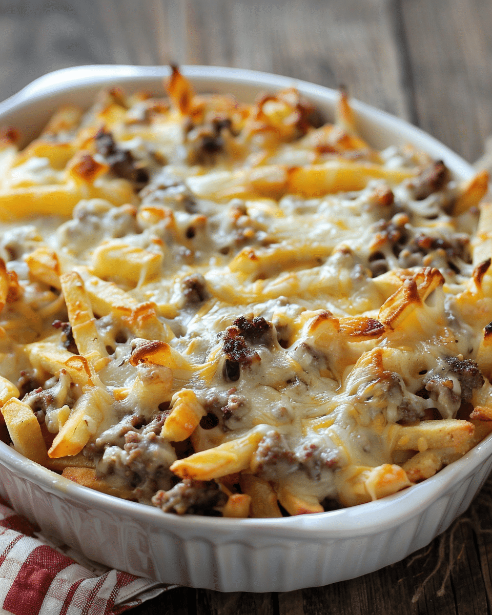 Cheeseburger French Fry Casserole