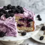 Swirled Blackberry Lavender Sheet Cake
