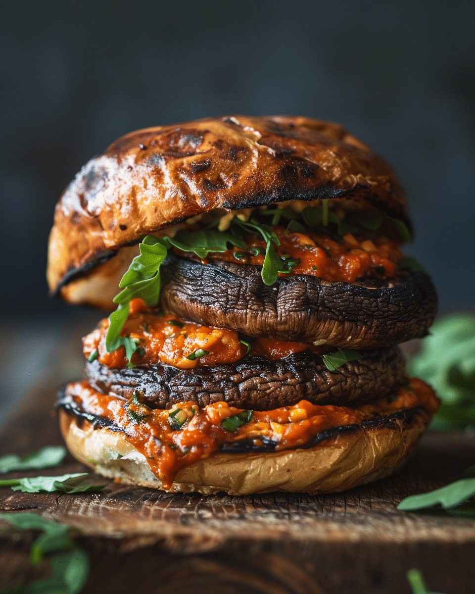 Portobello Romesco Burgers