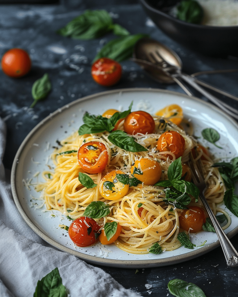 Simple Roasted Sungold Cherry Tomato Pasta