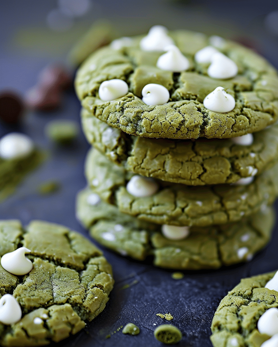 White Chocolate Matcha Cookies