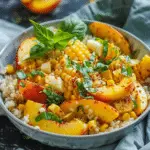 Peach and Sweet Corn Summer Grain Bowls Recipe