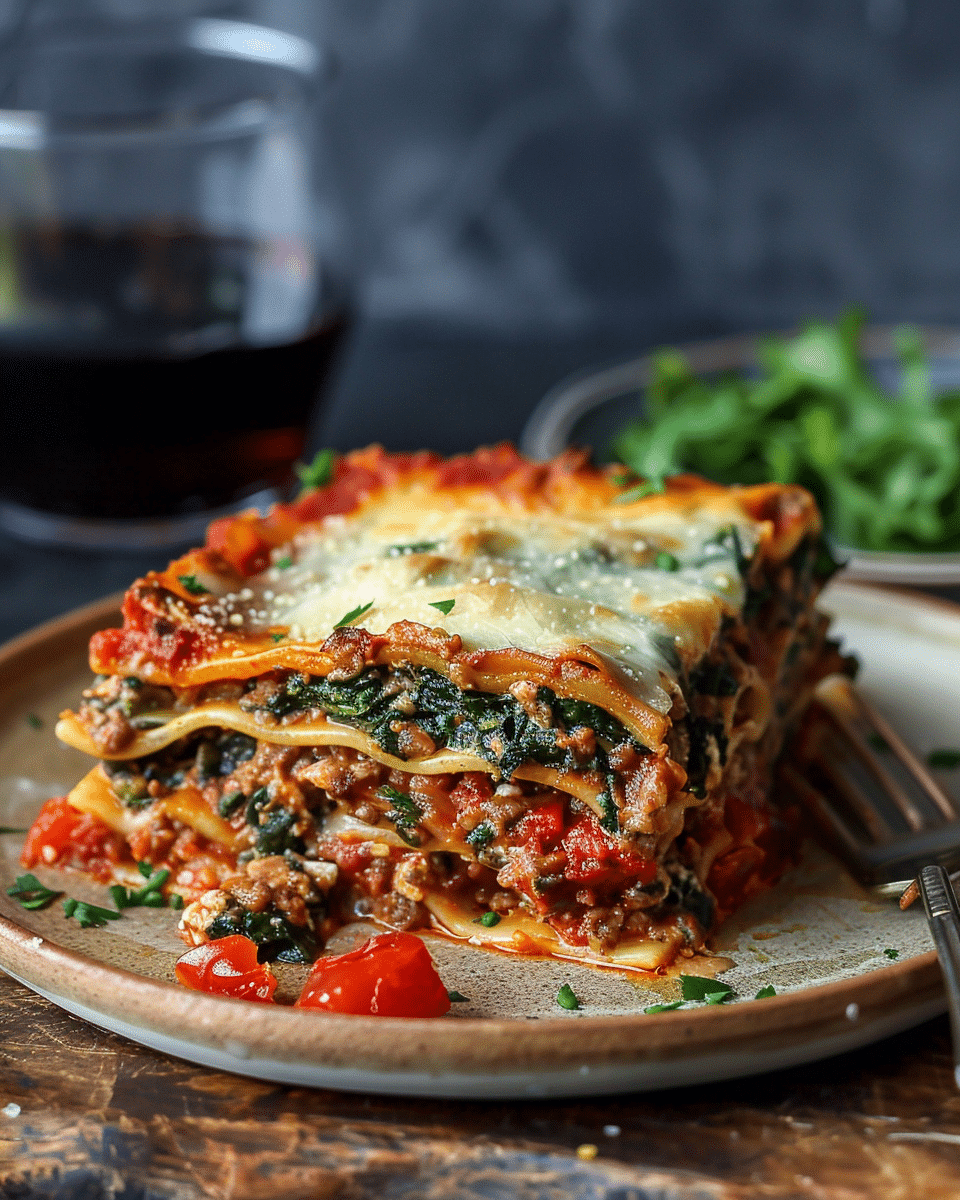 Slow Cooker Spinach Lasagna Recipe