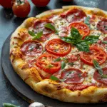 Tomato Burrata Pepperoni Pizza Dip