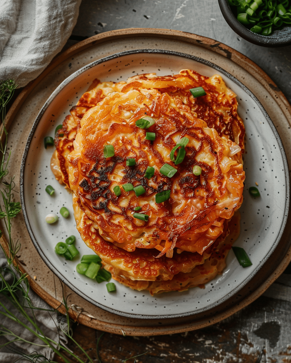 Easy Air Fryer Kimchi Pancakes Recipe