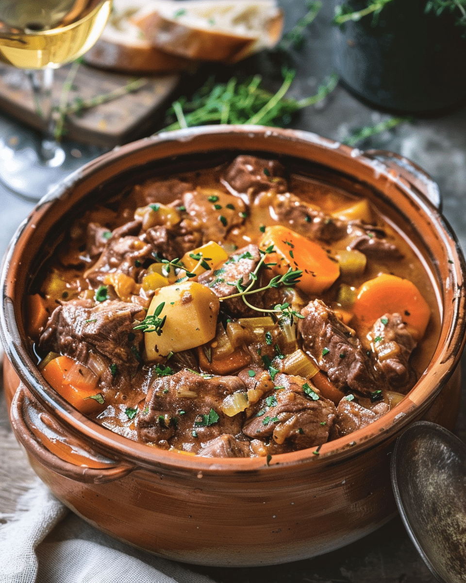 French Veal Ragout Stew Recipe