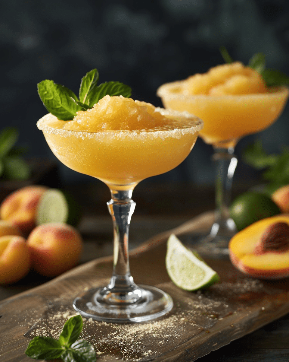 Frozen Aperol Peach Margarita