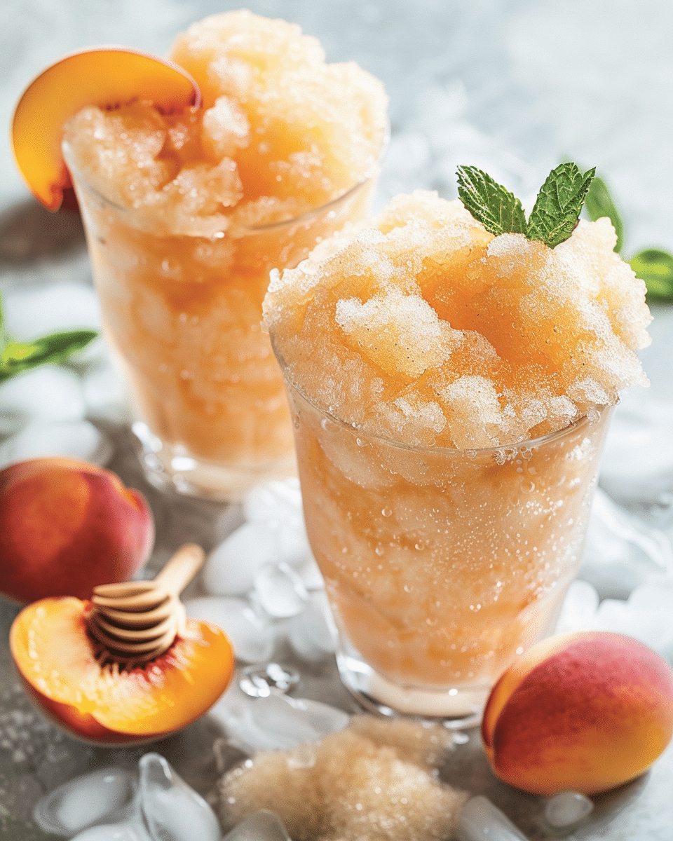 Frozen Peach Rosé Slushy