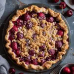 Roasted Cherry Ricotta Crumble Galette Recipe