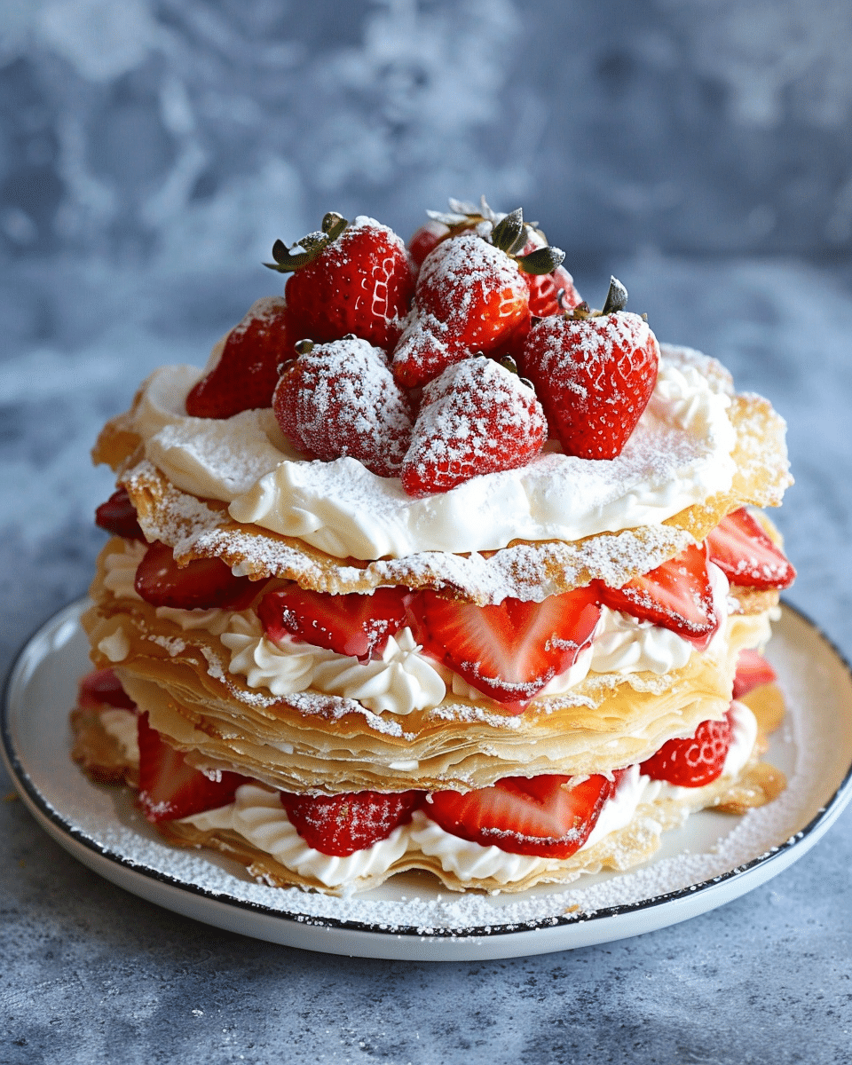 Strawberry Napoleon Pastry