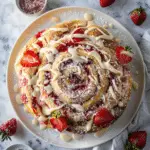 No Knead Strawberry Cinnamon Roll
