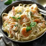 Fettuccine Alfredo with Shrimp