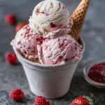 No Churn Strawberry Jam Ice Cream