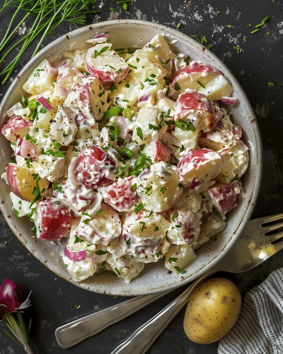 Red, White and Blue Potato Salad Recipe