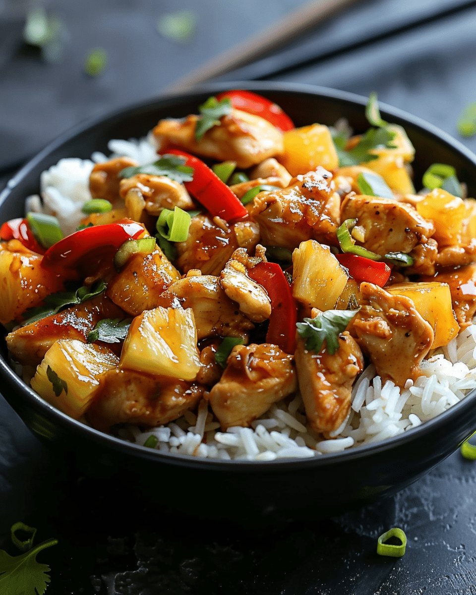 20 Minute Ginger Pineapple Chicken Stir Fry