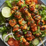 BBQ Chicken Skewer Salad