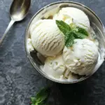 No Churn Minted White Chocolate Swirled Ice Cream