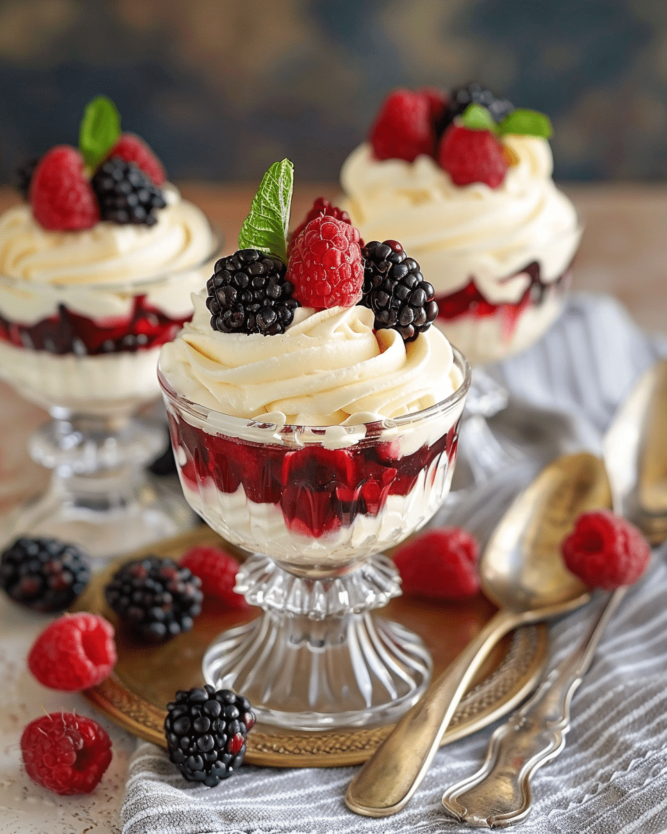 Berries & Cream Mini Trifles