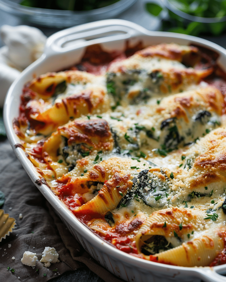 Spinach Ricotta Stuffed Shells