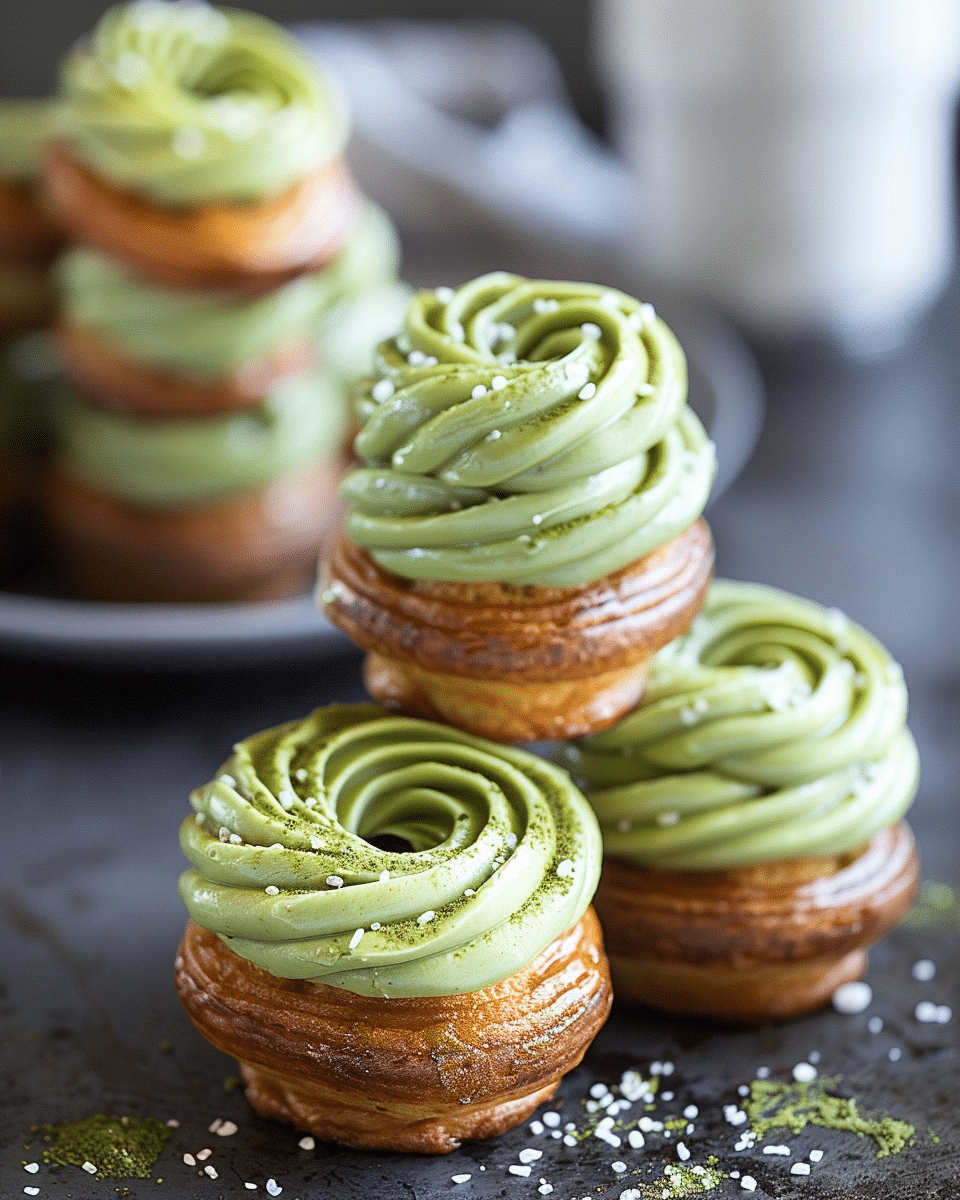 Easy Matcha Cruffins