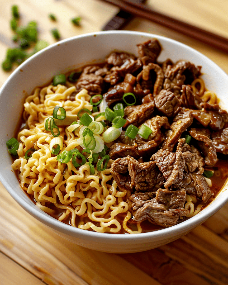 Beef and Ramen Noodles