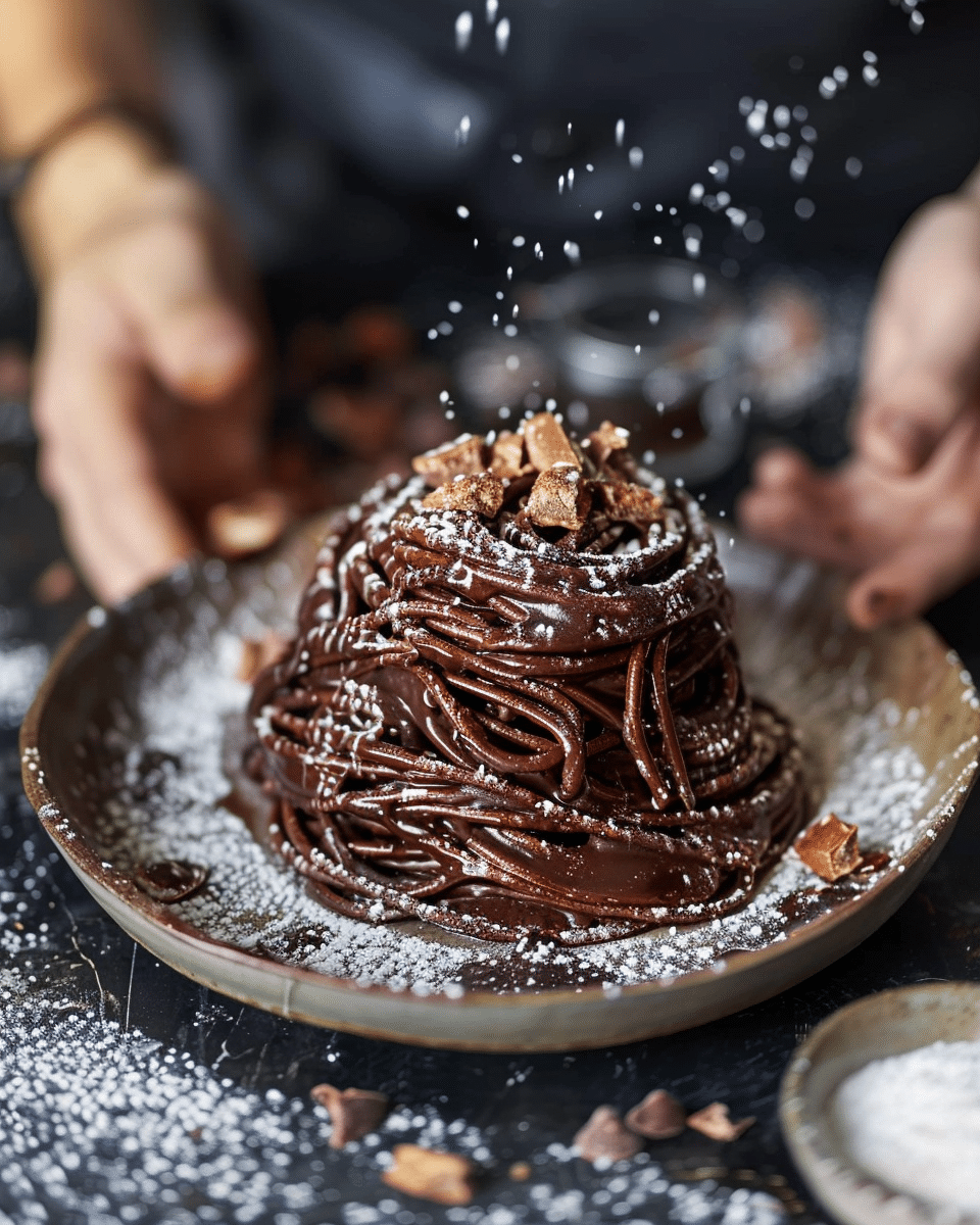 Chocolate Pancake Spaghetti