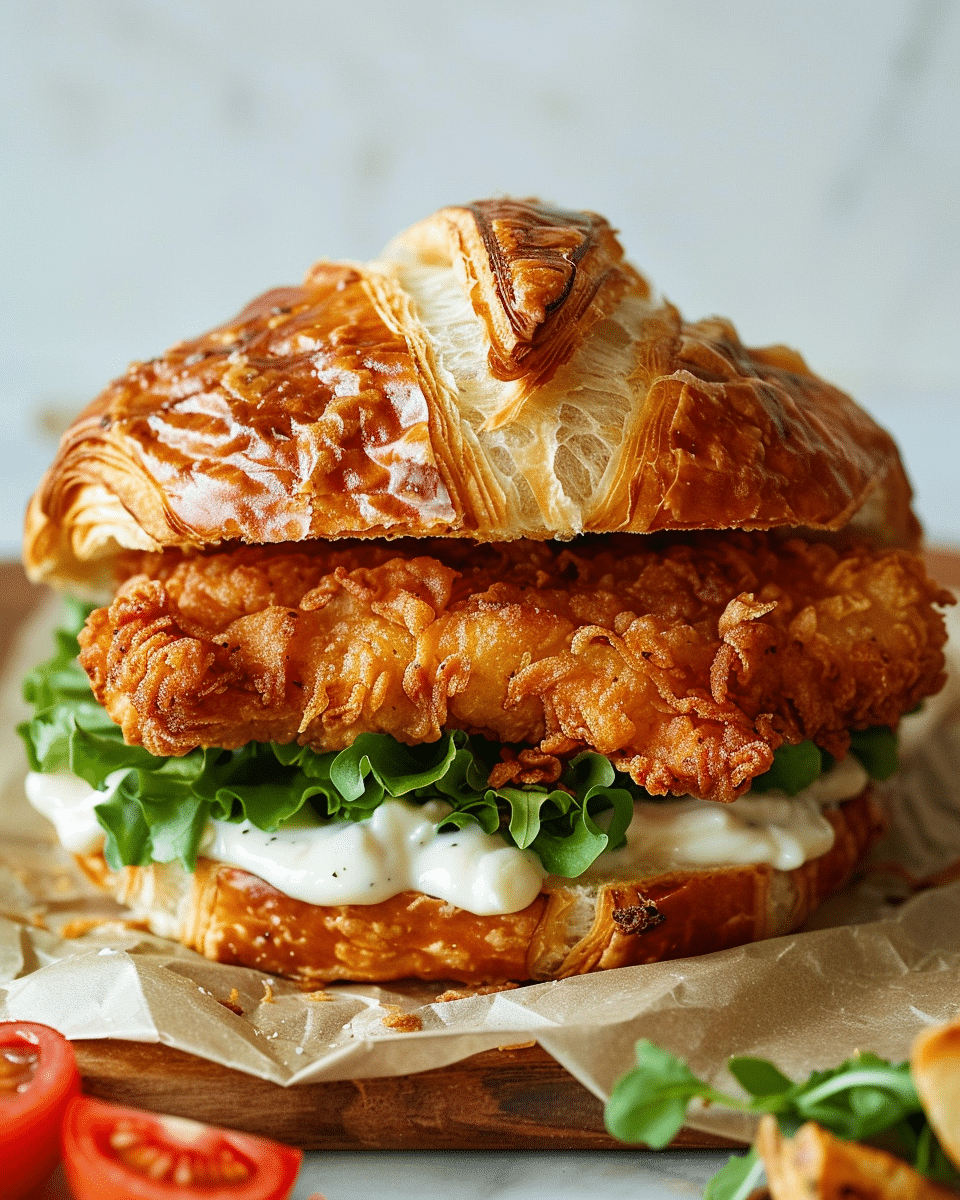 Crispy Chicken Croissant Sandwich Recipe