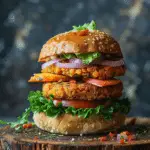 Sweet Potato and Red Lentil Burgers