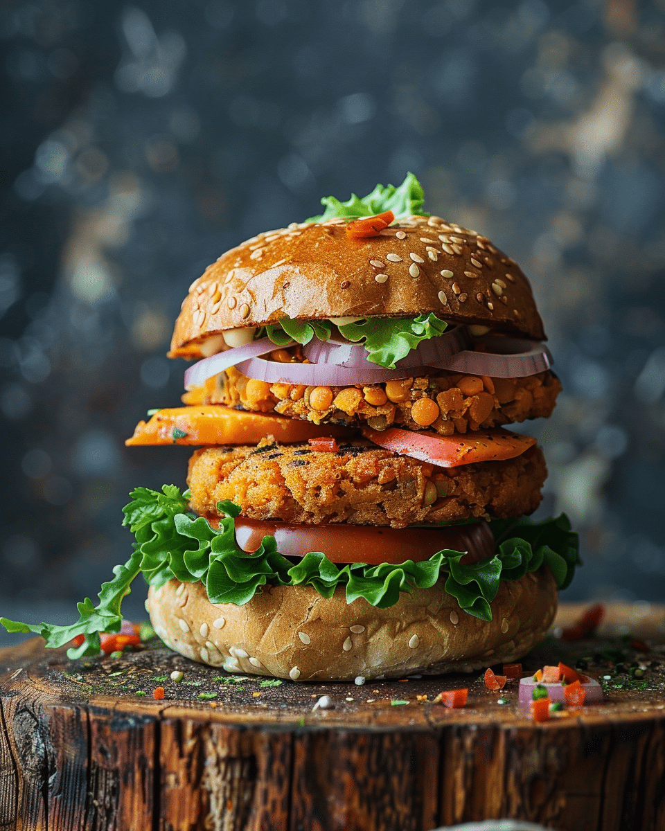 Sweet Potato and Red Lentil Burgers