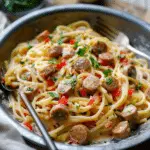Creamy Cajun Sausage Pasta