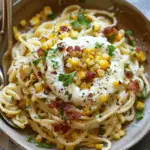 Garlic Herb Corn Carbonara with Burrata