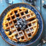 Bursting Blueberry Cornmeal Waffles
