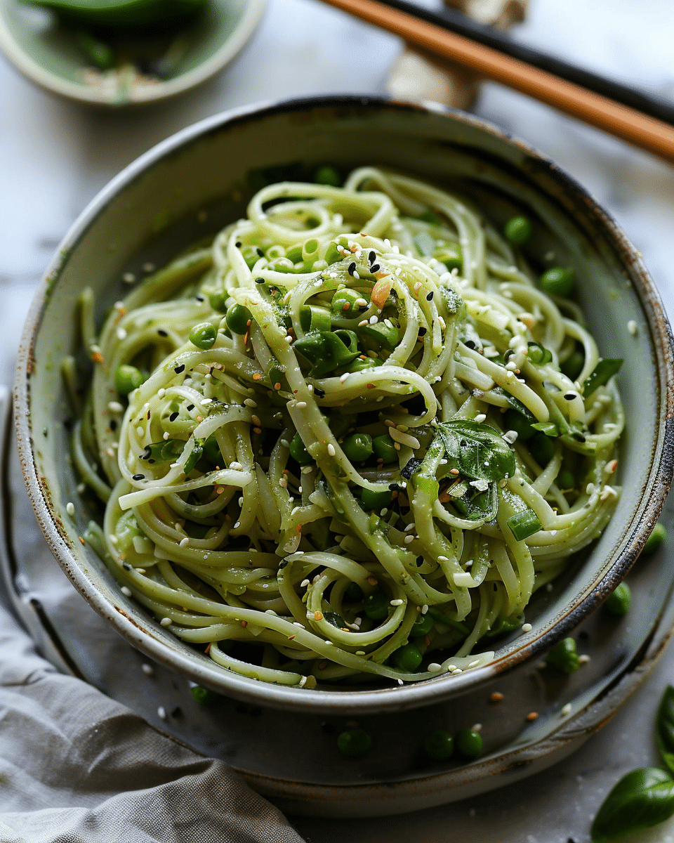 Green Ginger Rice Noodles
