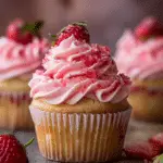 Roasted Strawberry Cupcakes